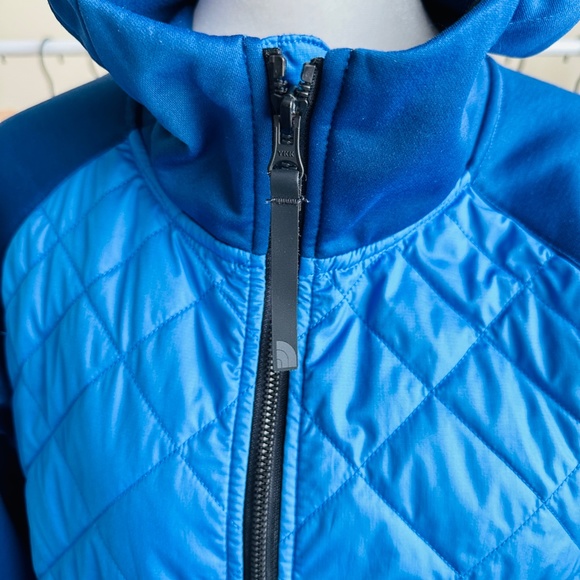 The North Face | Two-Tone blue Thermoball Quilted Hybrid Hoodie jacket size L - Picture 2 of 12